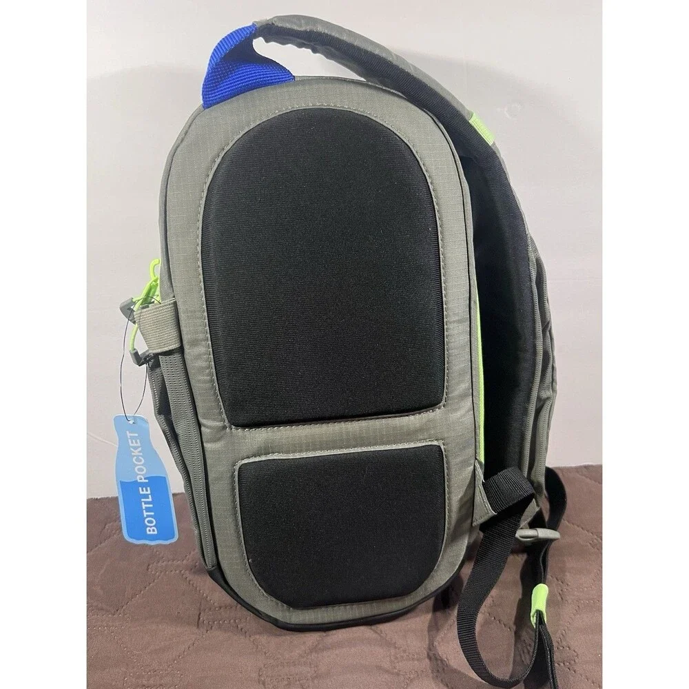Hurley Tech Crossbody Sling Backpack Bottle Pocket Gray Hiking Travel NWT
